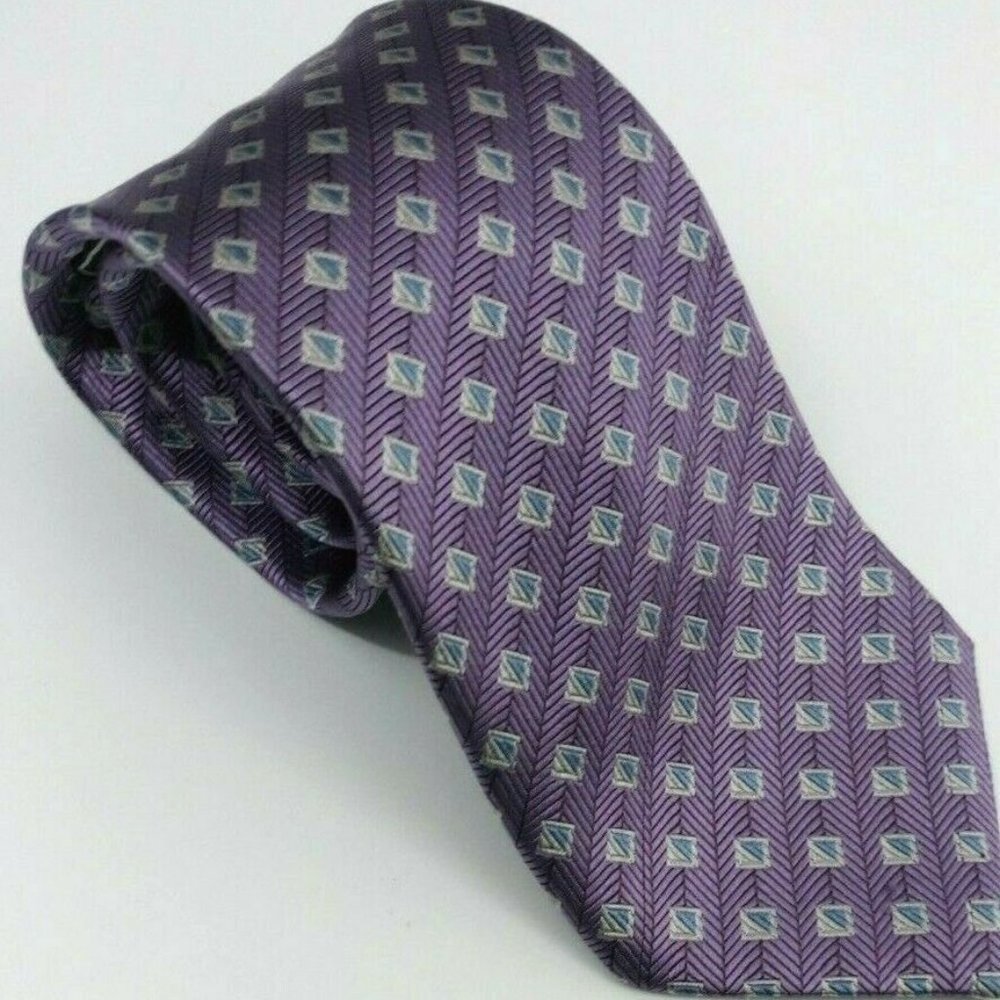 Andrew Fezza New York Purple Geometric 3.5in W - Picture 1 of 3
